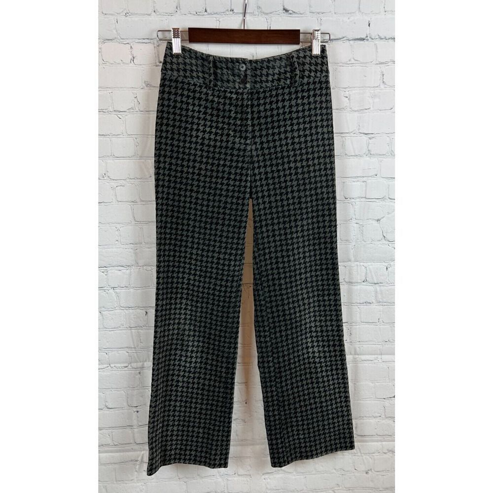 HAROLD'S houndstooth gray black corduroy stretch straight pants size 4